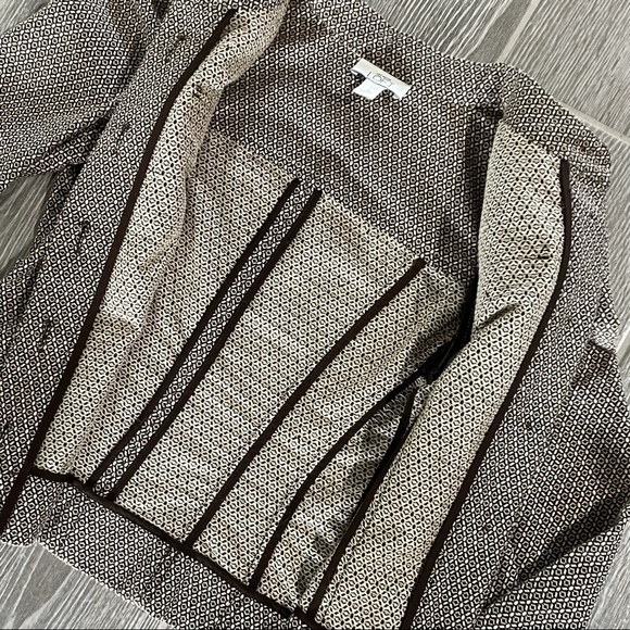 Ann Taylor Cream and Brown Suit Jacket - Picture 5 of 5